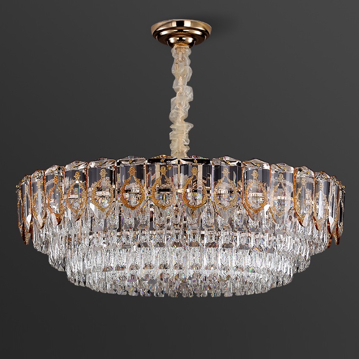 Светильник подвесной ElegantLight DZN-11320 ЗОЛОТО ` D800/H250+1000/12/E14/40W