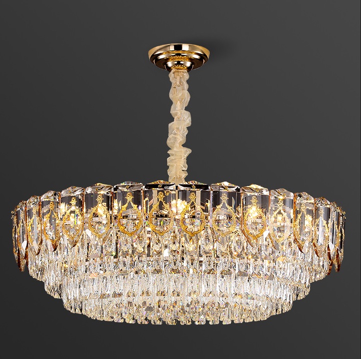 Светильник подвесной ElegantLight DZN-11320 ЗОЛОТО ` D800/H250+1000/12/E14/40W