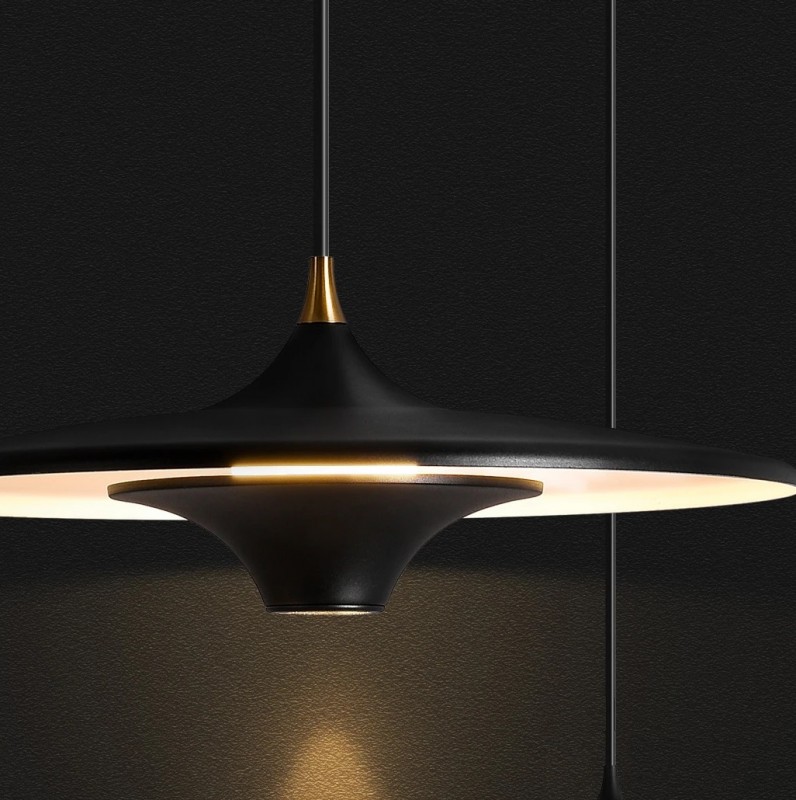 Светильник подвесной DZN-11340 ЧЕРНЫЙ ` D350/H1500/1/LED/12W/4500K SOMBRERO