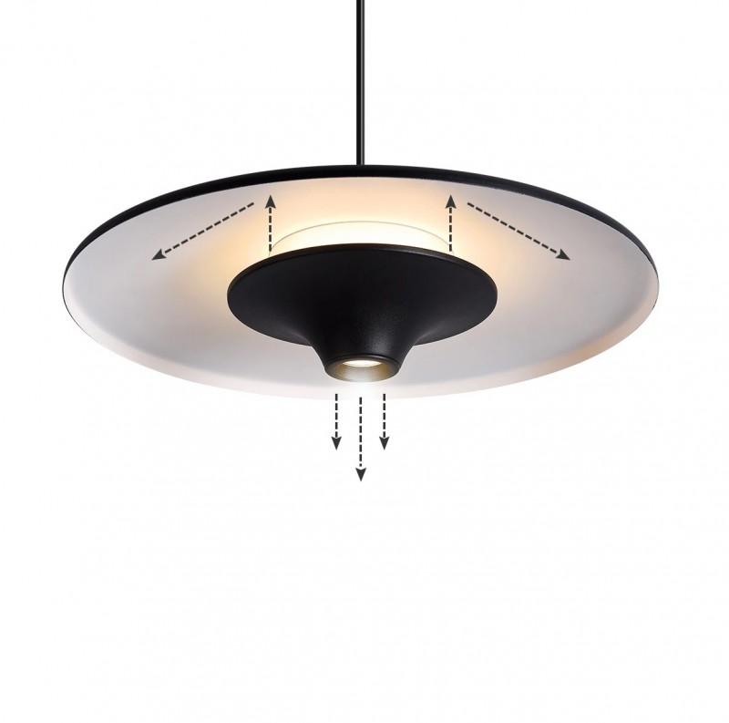 Светильник подвесной DZN-11340 ЧЕРНЫЙ ` D350/H1500/1/LED/12W/4500K SOMBRERO