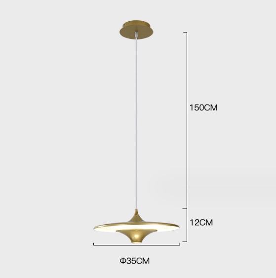Светильник подвесной DZN-11342 БРОНЗА ` D350/H1500/1/LED/12W/4500K SOMBRERO