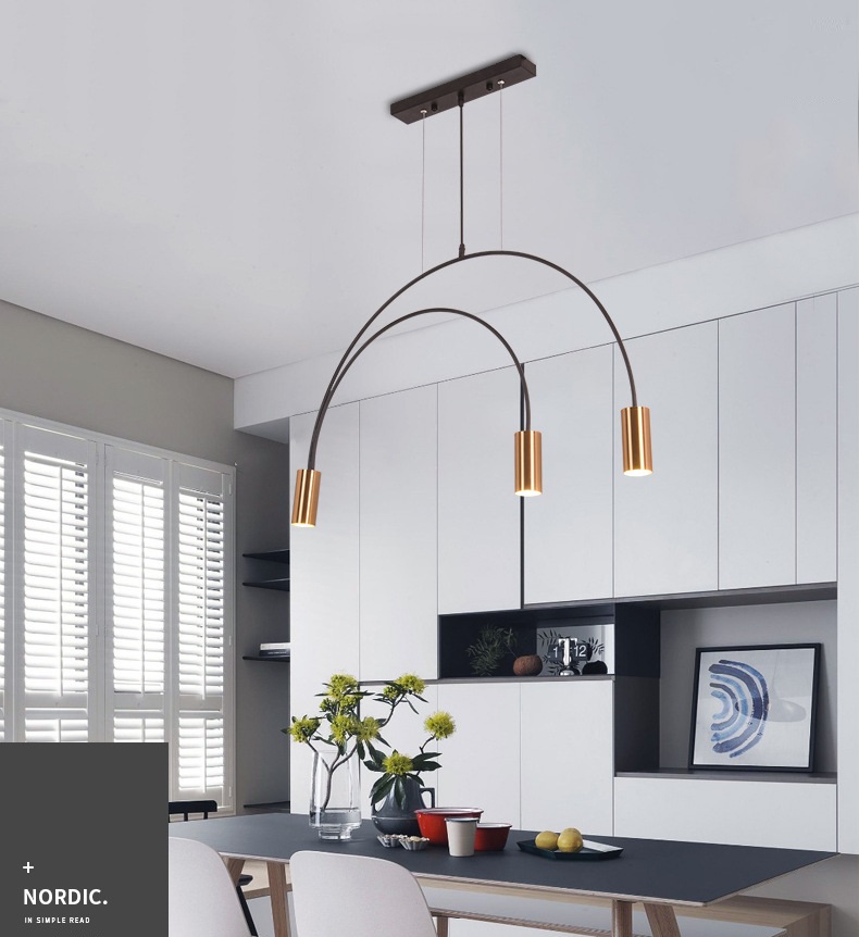 Светильник DZN-5319 БРОНЗА + ЧЕРНЫЙ ` D900*550/H1200/3/GU10/50W KINK