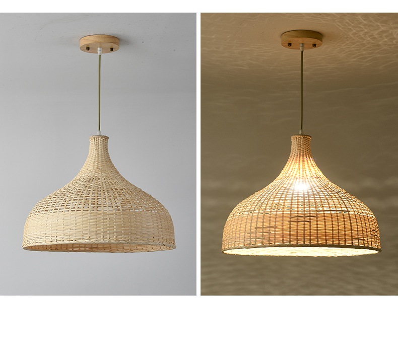 Светильник DZN-8518 РОТАНГ ` D450*330/H1500/1/E27/40W RATTAN WABI-SABI