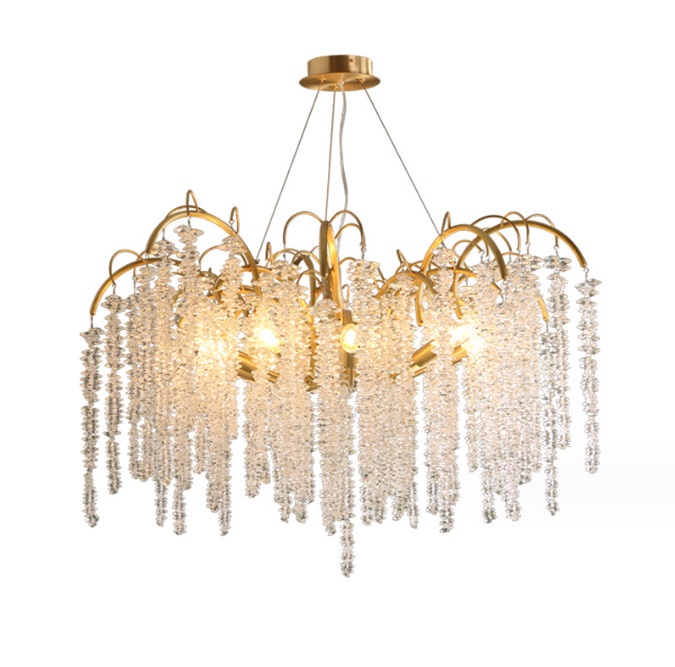 Светильник DZN-8569 ЗОЛОТО ` D800/H560/10/E14/40W SNOWFALL