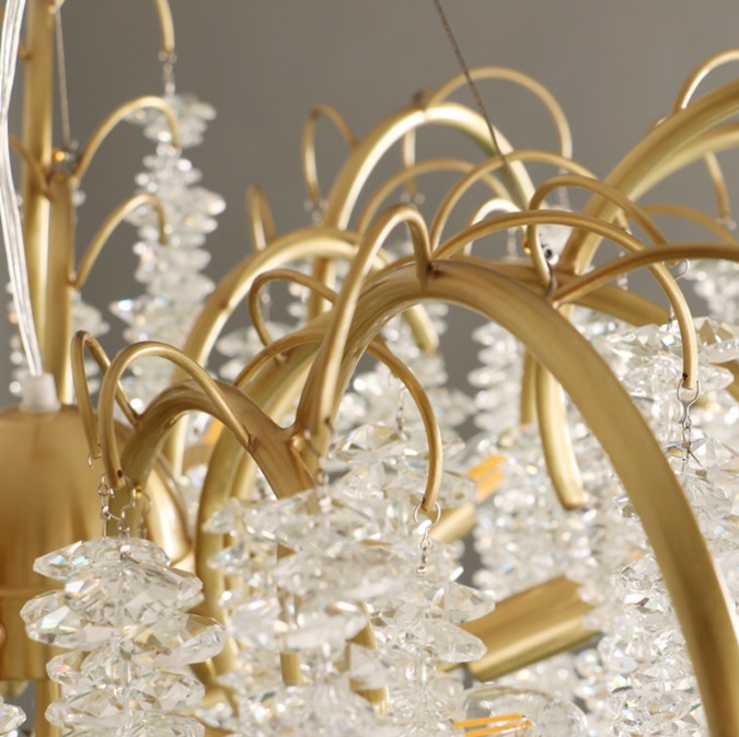 Светильник DZN-8569 ЗОЛОТО ` D800/H560/10/E14/40W SNOWFALL