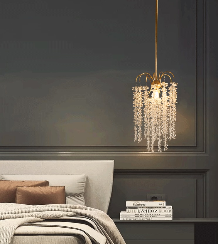 Светильник DZN-8569 ЗОЛОТО ` D250*400/H1200/1/E14/40W SNOWFALL