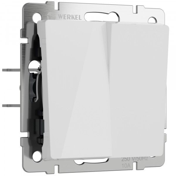 WERKEL Выключатель двухклавишный (белый акрил) W1120041
