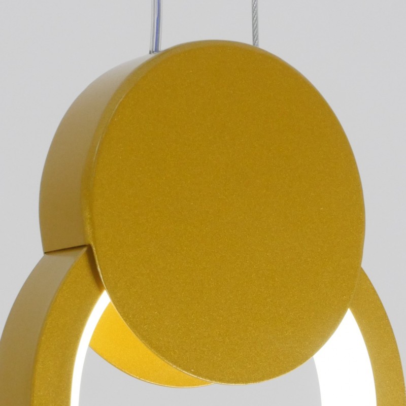 Светильник подвесной SAPFIR SPF-5378 ЗОЛОТО ` D380*100/H1200/1/LED/10W/4500Kпрозрач провод SYLE 23-0