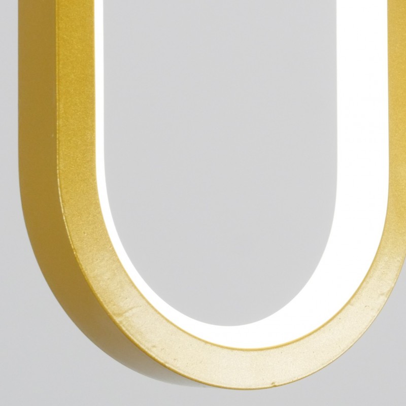 Светильник подвесной SAPFIR SPF-5378 ЗОЛОТО ` D380*100/H1200/1/LED/10W/4500Kпрозрач провод SYLE 23-0