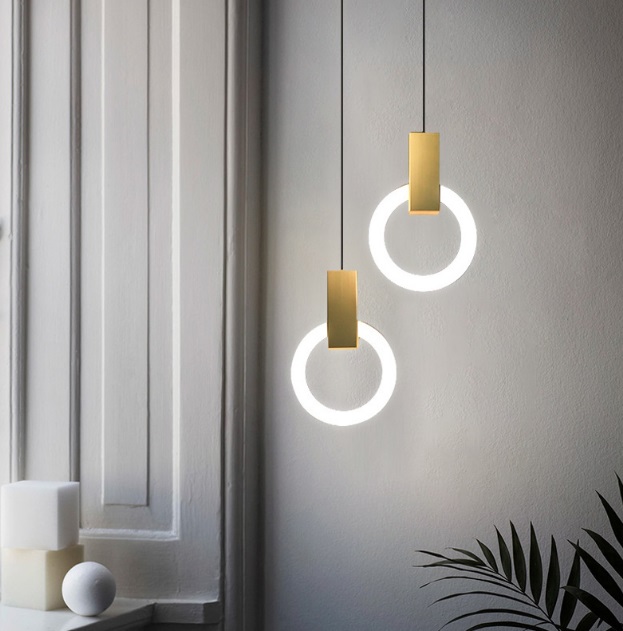 Светильник подвесной SAPFIR SPF-5380 ЗОЛОТО ` D190/H1500/1/LED/8W/4500K SYLE2 23-05