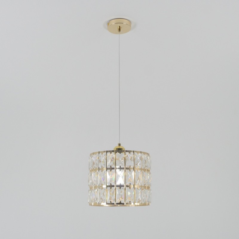 Светильник подвесной SAPFIR SPFD-8611 ЗОЛОТО/GOLD D240/H1000/1/Е27/10W без ламп CRYSTALS