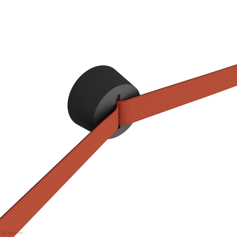 Накладное основание для фиксации трека-ремня Belty, серия Base, D75*H43мм, IP20, черный, алюминий