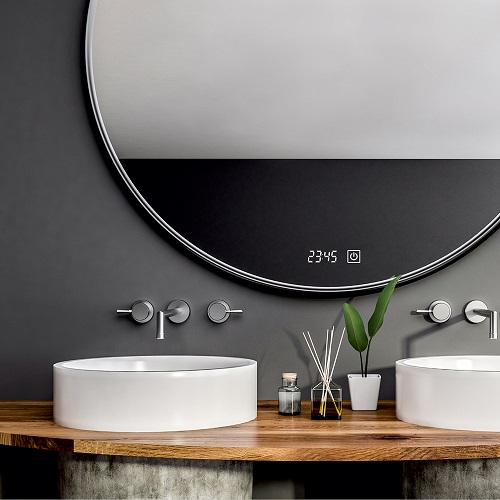 Сенсорный выкл. для зеркала DVs-8d, с 1 кнопкой и индикатором времени, 12В, max.5А, 101х65х10мм