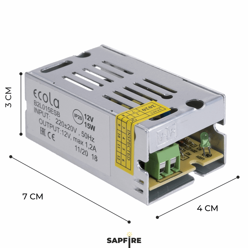 Ecola LED strip Power Supply 15W 220V-12V IP20 блок питания для светодиодной ленты