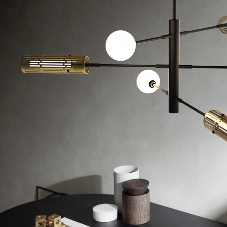 Светильник подвесной ElegantLight DZN-11535 ЧЕРНЫЙ + ЗОЛОТО ` D1150/H1000/6/G4/48W/4500K