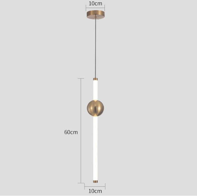 Светильник DZN-24811 БРОНЗА ` D100/H600+1000/1/LED/..W/4500K ECLIPSE 24-10