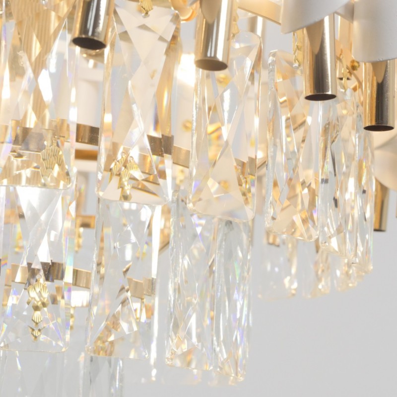 Светильник подвесной SAPFIR SPF-8708 БЕЛЫЙ+ЗОЛОТО ` D430/H360/6/E14/40W FENCE 23-12