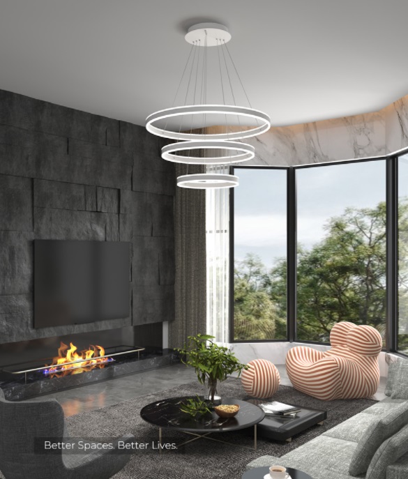 Светильник SP.4242 серебро ` D400+600+800/H1000/3/LED/230W 4000-4500K SPF11 (1 из 2шт в коробке)