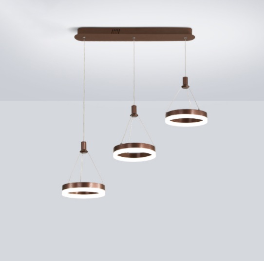 Светильник SP.4254 кофе ` D200+200+200/H1000/3/LED/42W 4000-4500K SPF01 (1 из 2шт в коробке)