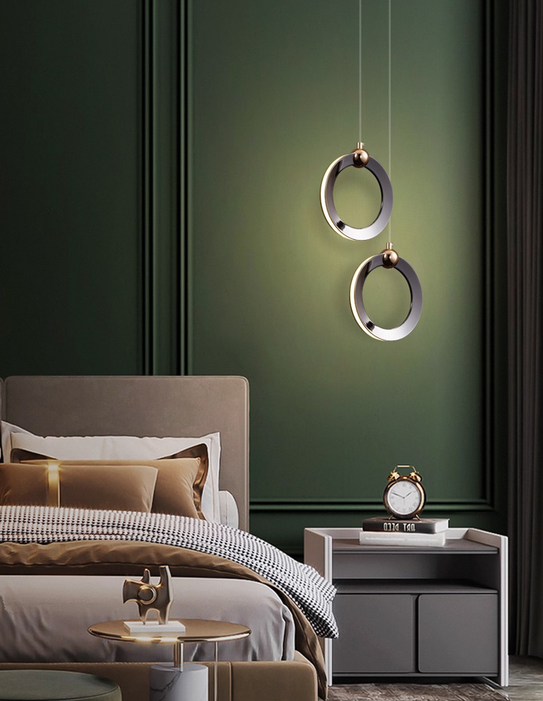 Светильник DZN-50537 ЧЕРНЫЙ + РОЗОВОЕ ЗОЛОТО ` D170/H1500/1/LED/3000K с подъёмным механизмом KARI ON