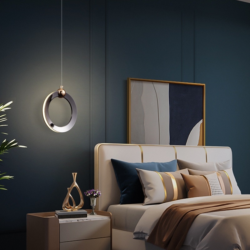 Светильник DZN-50537 ЧЕРНЫЙ + РОЗОВОЕ ЗОЛОТО ` D170/H1500/1/LED/3000K с подъёмным механизмом KARI ON