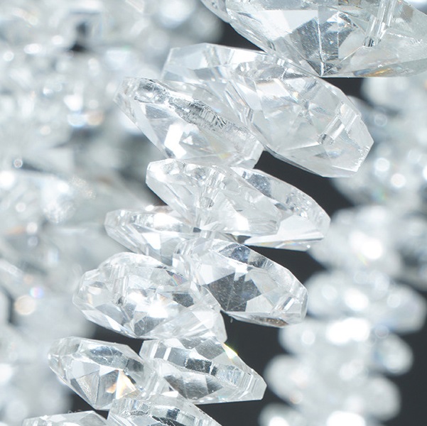 Светильник настенный DZN-5593 СЕРЕБРО / ПРОЗРАЧНЫЙ ` 3/G9/40W FLOWING 24-12