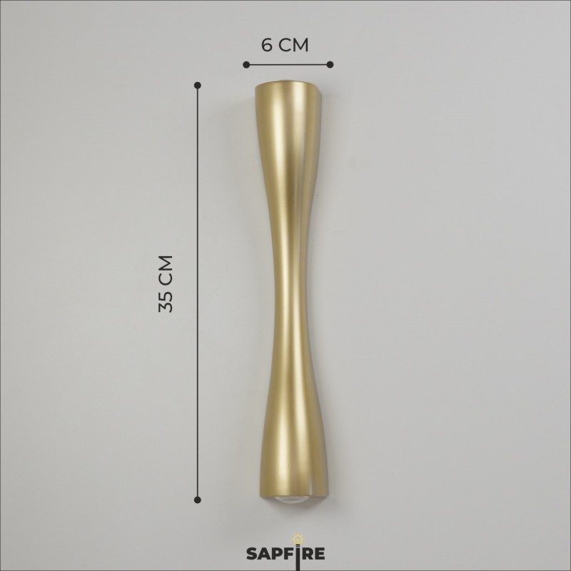 Светильник настенный SAPFIR SPF-4304 GOLD/ЗОЛОТО ` D350/H60/2/LED/6W/4500K IP65 ANIKA 24-07