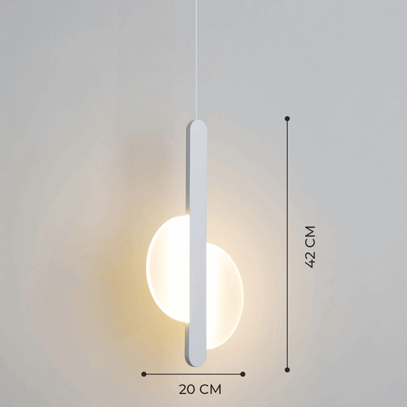 Светильник подвесной SAPFIR (H2129-1WH) SPF-8884 БЕЛЫЙ ` D200*420/H1200/1/LED/6W/4500K HALF 24-12