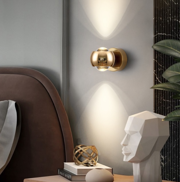 Светильник DZN-11729 ЗОЛОТО ` D100/H125/2/LED/10W OTTO