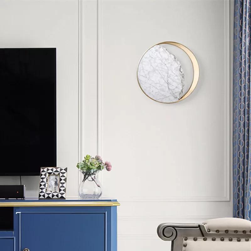 Светильник DZN1-7-02 ЗОЛОТО+БЕЛЫЙ МРАМОР ` D250/H60/2/G9/40W