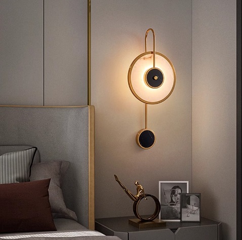 Светильник DZN-65216 ЗОЛОТО + МРАМОР` D250*120/H500/1/LED/.W/4500K