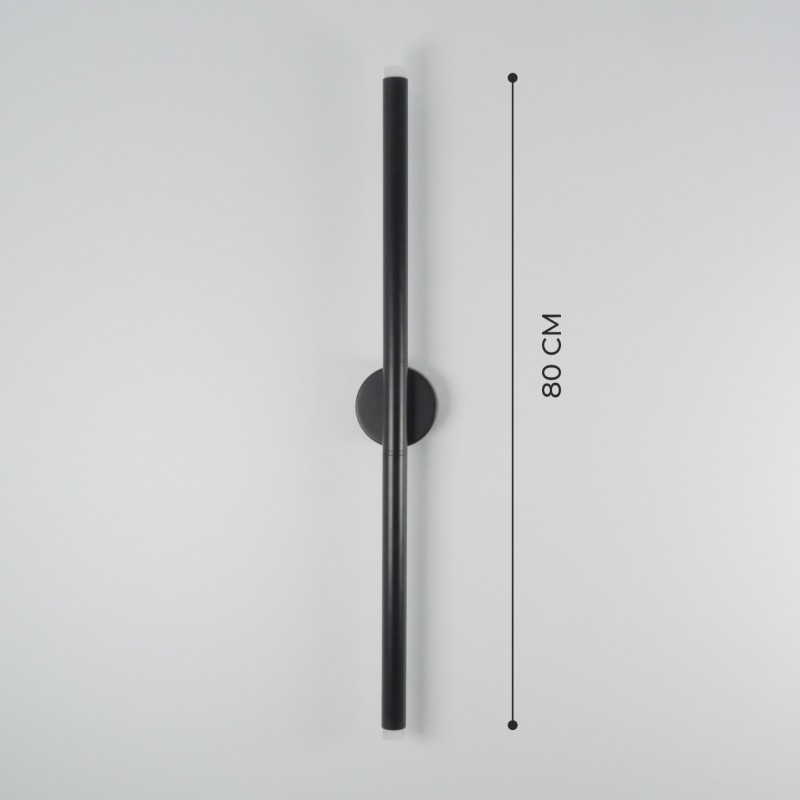 Светильник настенный ElegantLight DZN-4413 BLACK ` D60/H800/2/LED/6W/3000K 22-10 VISION