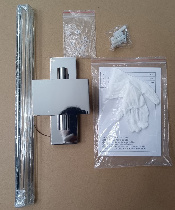 Светильник настенный ElegantLight DZN-4419 CHROME/РОМ D110/H600/2/G9/20W NEAT 24-12