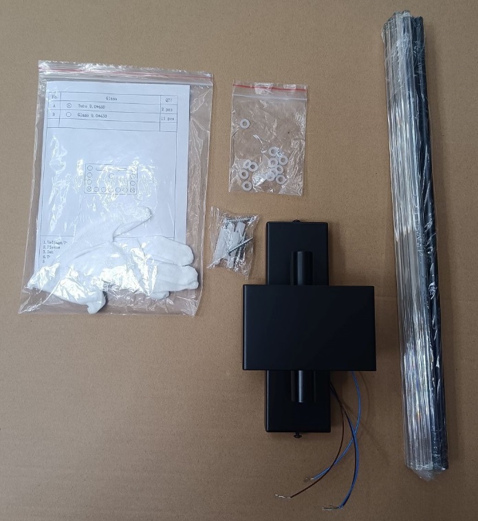 Светильник настенный ElegantLight DZN-4437 BLACK/ЧЕРНЫЙ D110/H600/2/G9/20W NEAT 24-12