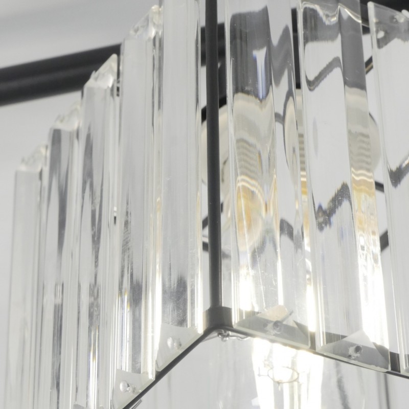 Светильник SPFD-40166 КВАДРАТ TREND BLACK/ЧЕРНЫЙ 840*200*120мм/4/E27/100W без ламп