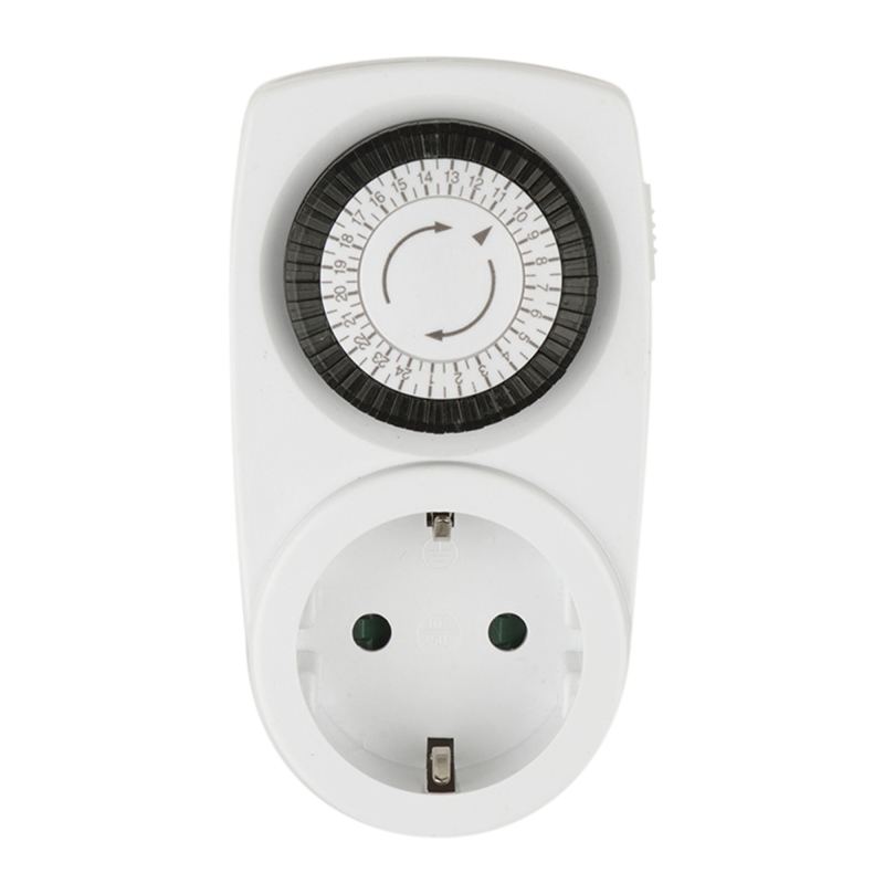 UST-M10 WHITE Таймер механический с розеткой, 220В. 12/24ч. 3500Вт. ТМ Uniel