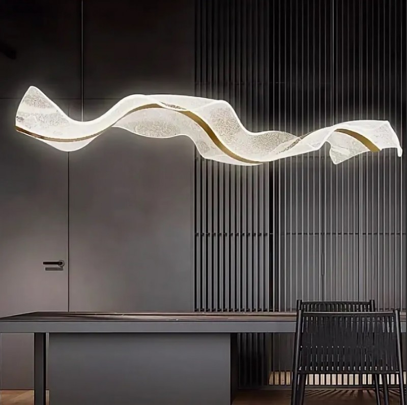 Светильник подвесной ElegantLight DZN-4500 ЗОЛОТАЯ БРОНЗА ` D1000*300/H1000/1/LED/40-60W звёздноеVST