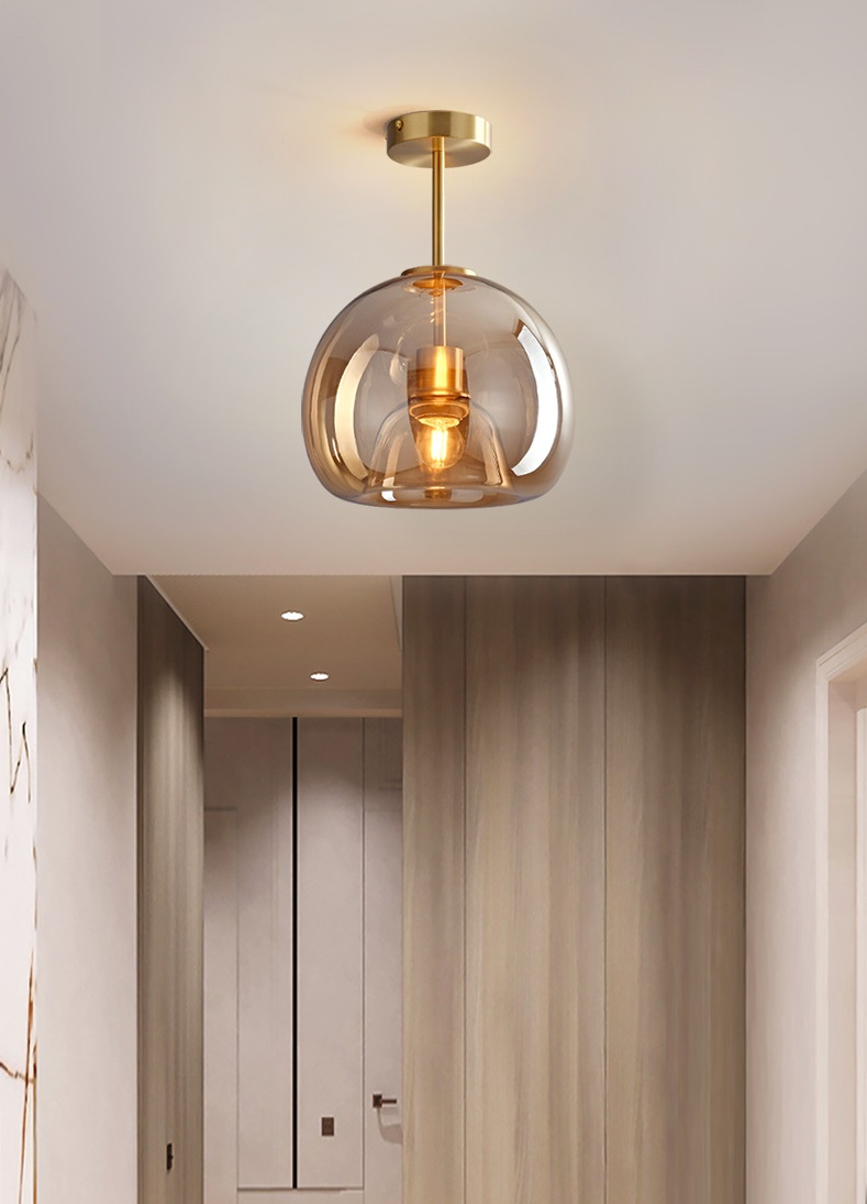 Светильник DZN-20554 БРОНЗА/ЯНТАРНЫЙ ` D250/H300/1/E27/40W PUMPKIN