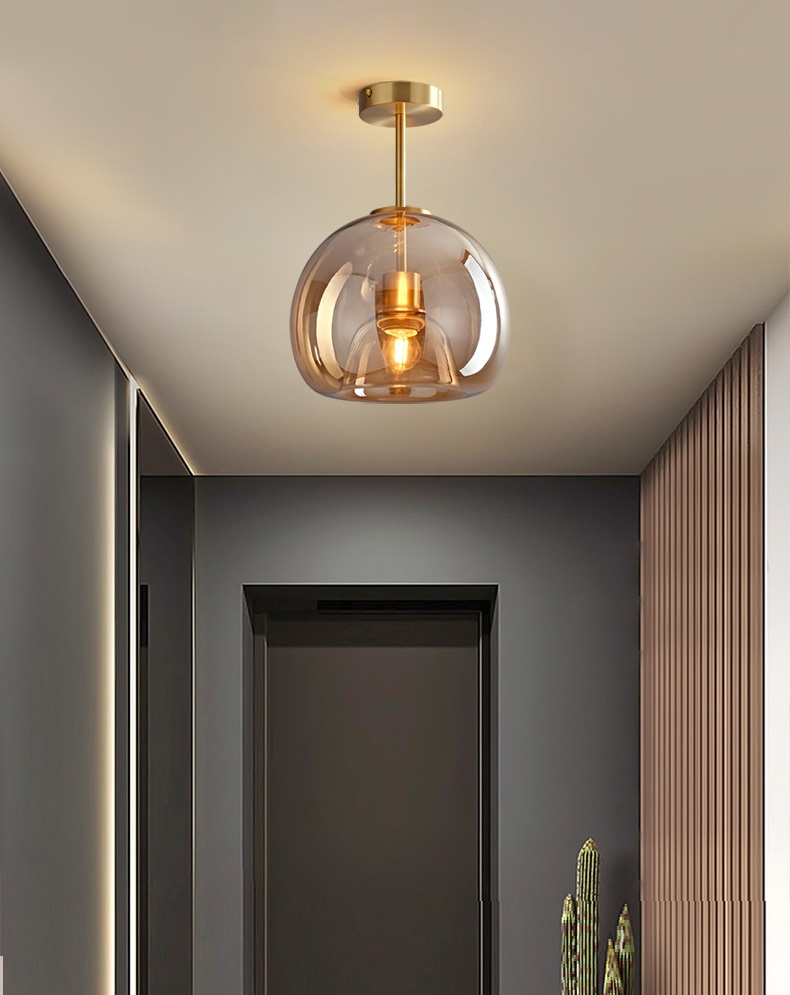 Светильник DZN-20554 БРОНЗА/ЯНТАРНЫЙ ` D250/H300/1/E27/40W PUMPKIN