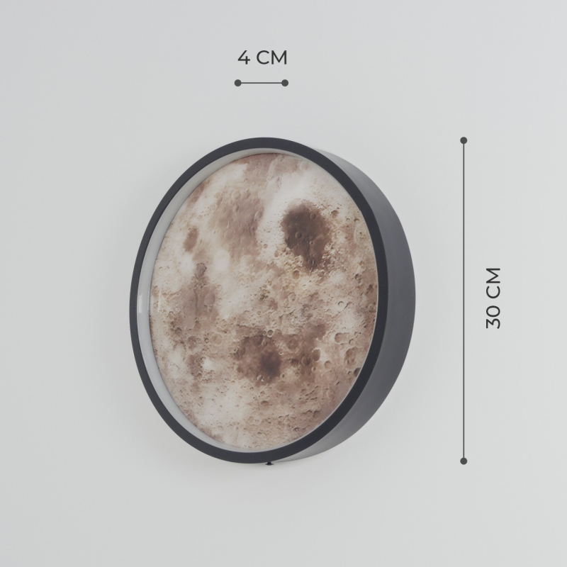 Светильник DZN-15823 ЧЕРНЫЙ ` D300/H40/1/LED/15W/4500K COSMOS-MOON 24-03