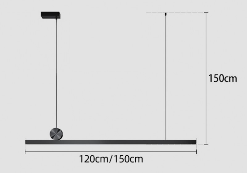 Светильник DZN1-2-17 ЧЕРНЫЙ ` D1200/H1500/1/LED/24W/4500K BALANCE