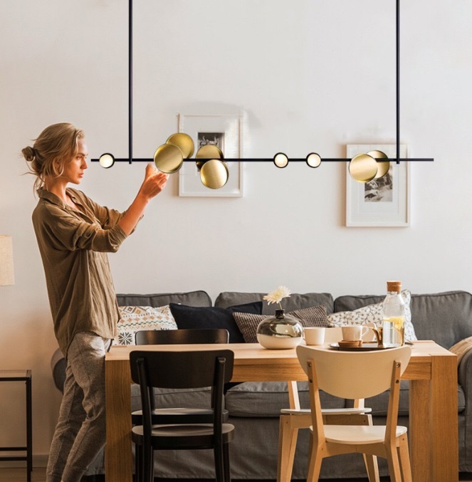 Светильник DZN1-2-25 ЧЕРНЫЙ + ЗОЛОТО ` D1200/H900/1+6/LED+G4/60W/4500K BINO