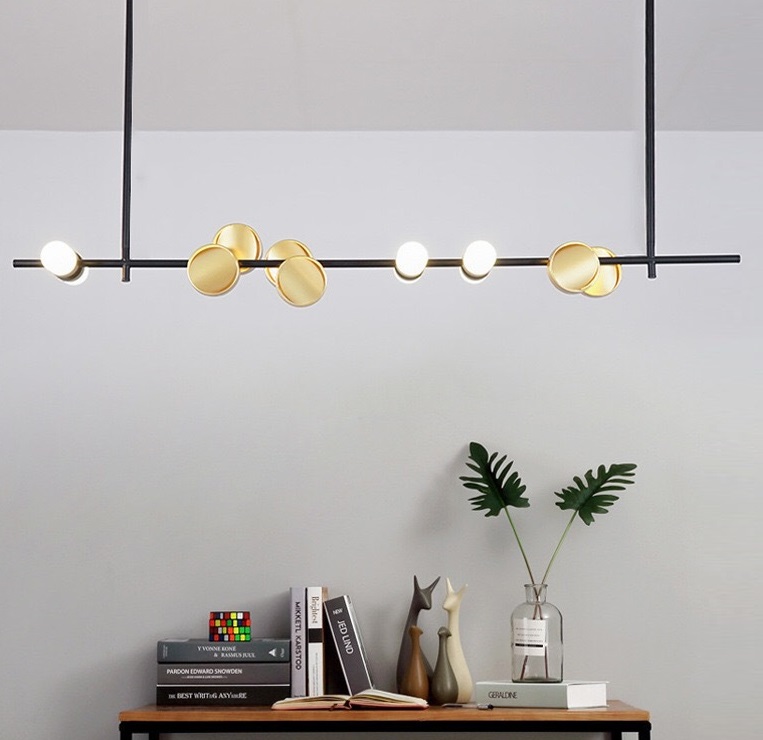 Светильник DZN1-2-25 ЧЕРНЫЙ + ЗОЛОТО ` D1200/H900/1+6/LED+G4/60W/4500K BINO