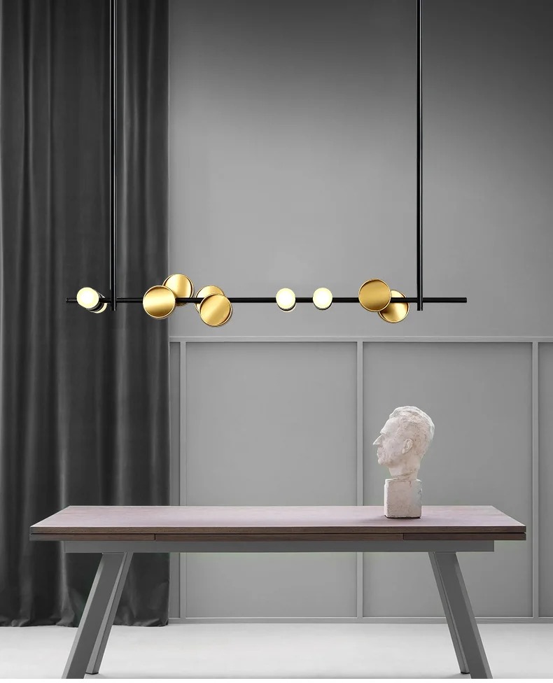 Светильник DZN1-2-25 ЧЕРНЫЙ + ЗОЛОТО ` D1200/H900/1+6/LED+G4/60W/4500K BINO