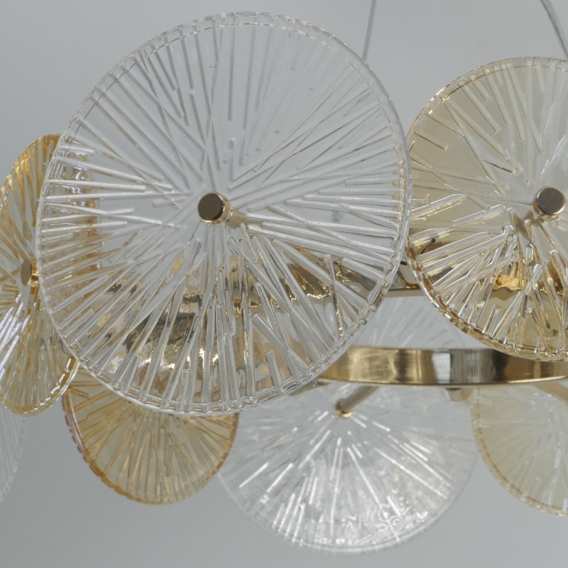 Светильник подвесной SAPFIR SPF-9088 GOLD/ЗОЛОТО ` D520*200/H1200/10/G9/40W DAISY 25-03 (1)