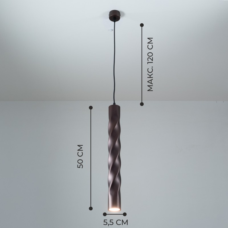 Светильник Elegant SPF-8008 COFFEE/КОФЕ ` D55/H500/1/GU10/50W Scroll без лампы SPF21-9