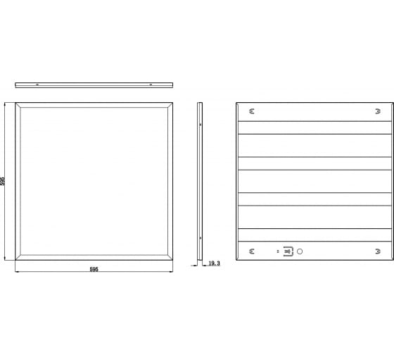 Универсальный светильник UNI-595х595х19мм 72Вт 6500К 6400Лм IP40 Призма СириусА RSP