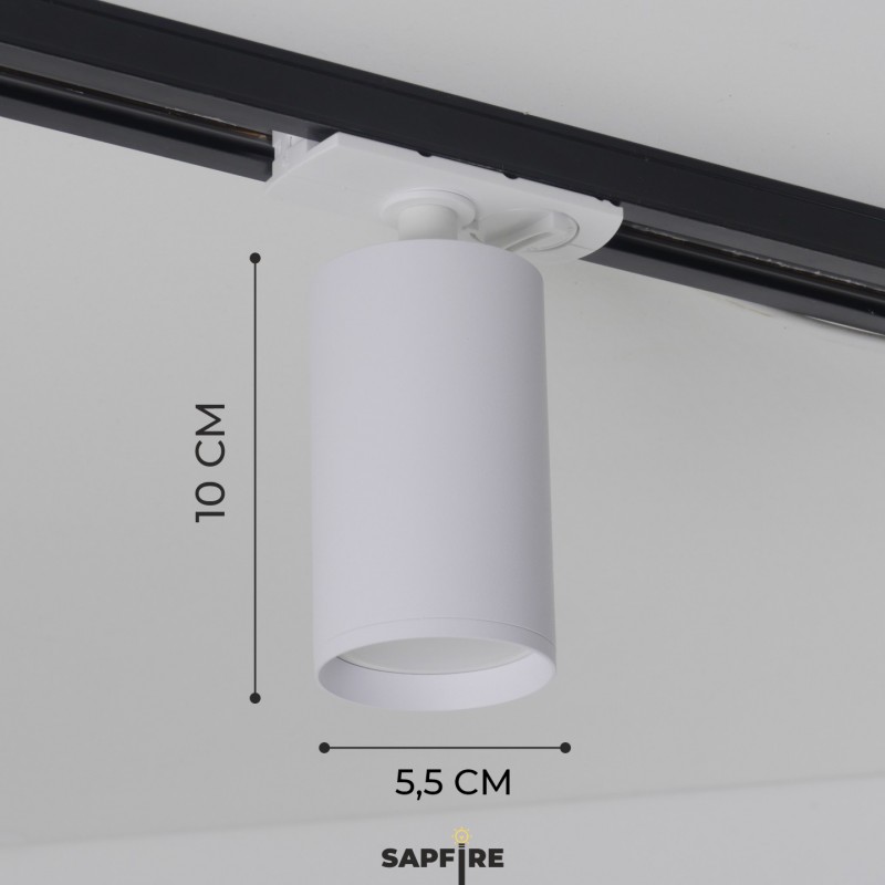 Светильник трековый SAPFIR SPF-5947 БЕЛЫЙ ` D52/H123/1/GU10/50W 24-03