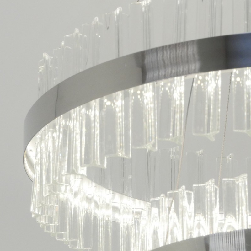 Светильник MD.6018 СHROME/РОМ ` D400+600/H1200/1/LED/100W/4500K ASK DZN22-05