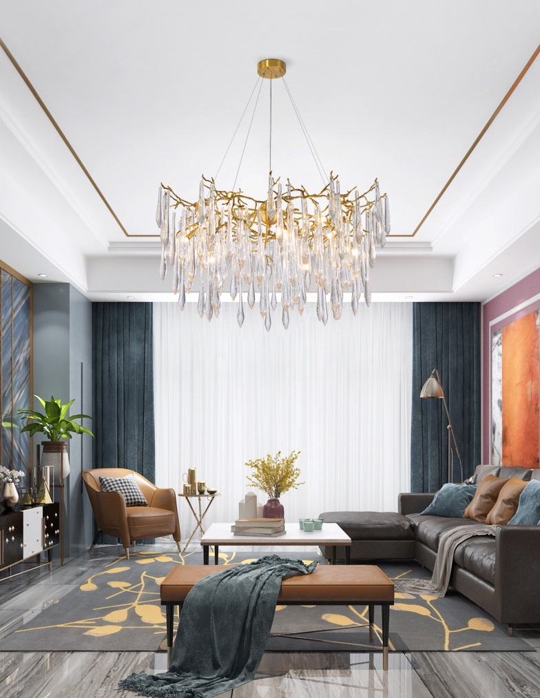 Светильник DZN1-34288 ЗОЛОТО ` D1000*600/H1200/8/E14/40W ICCI